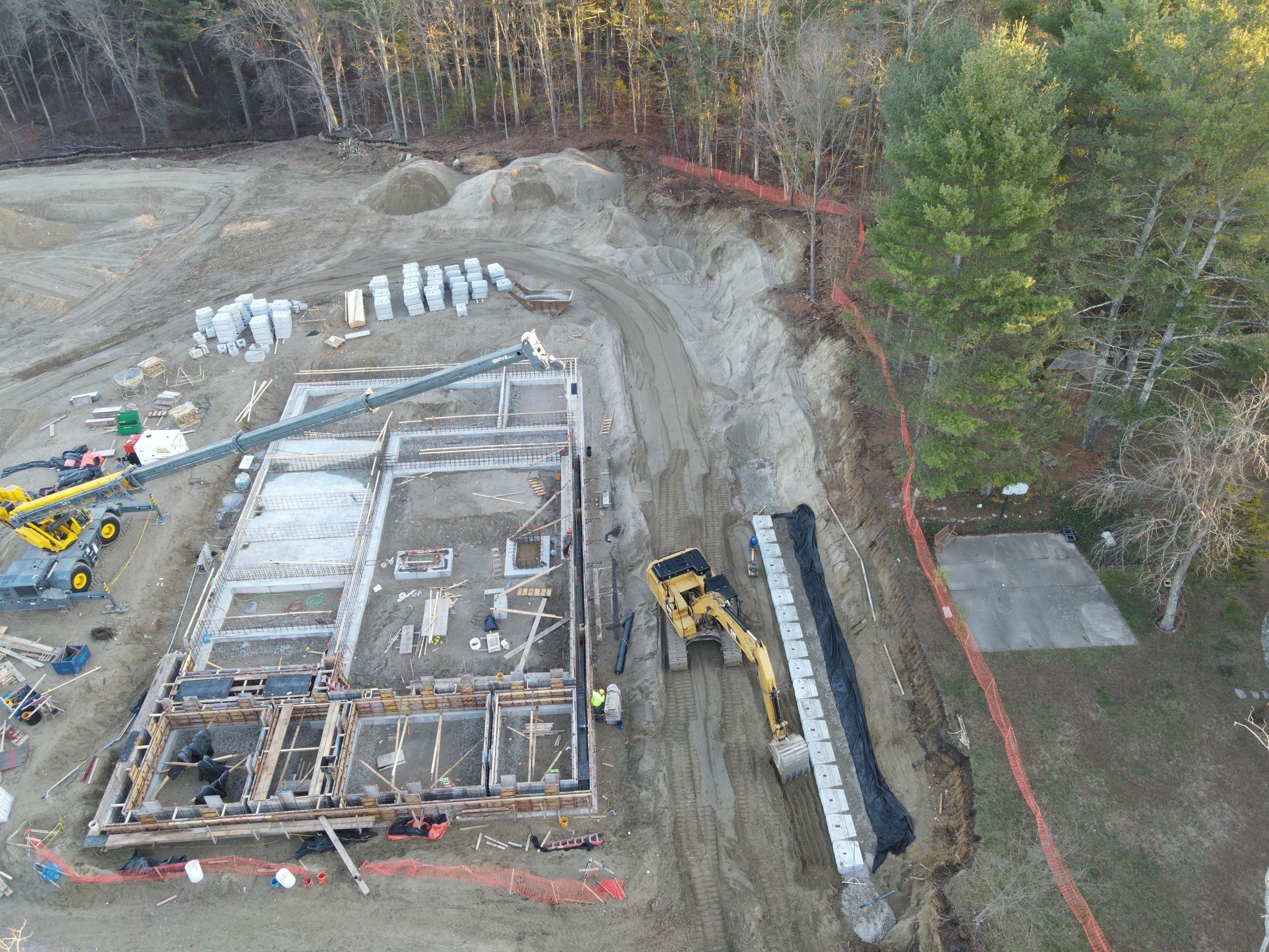 Aerial View of the Work in Progress